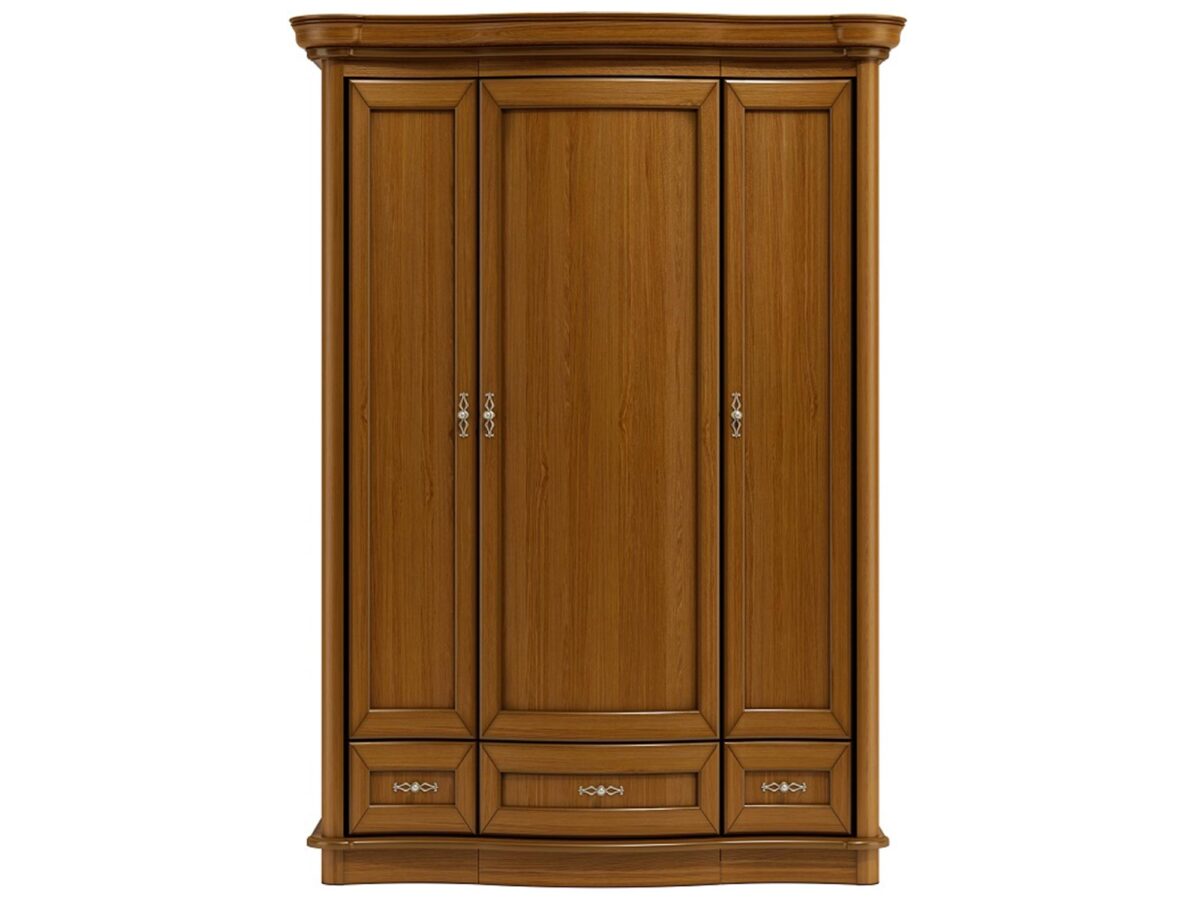 Zeitloser dreitüriger Schrank Eiche CAREN C28