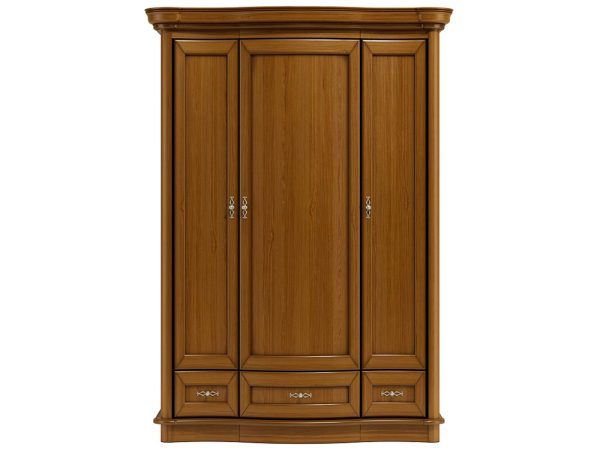 Klasická skříň dvoudveřová s vyřezávanými čely a eleganckimi úchyty do stylowej ložnice