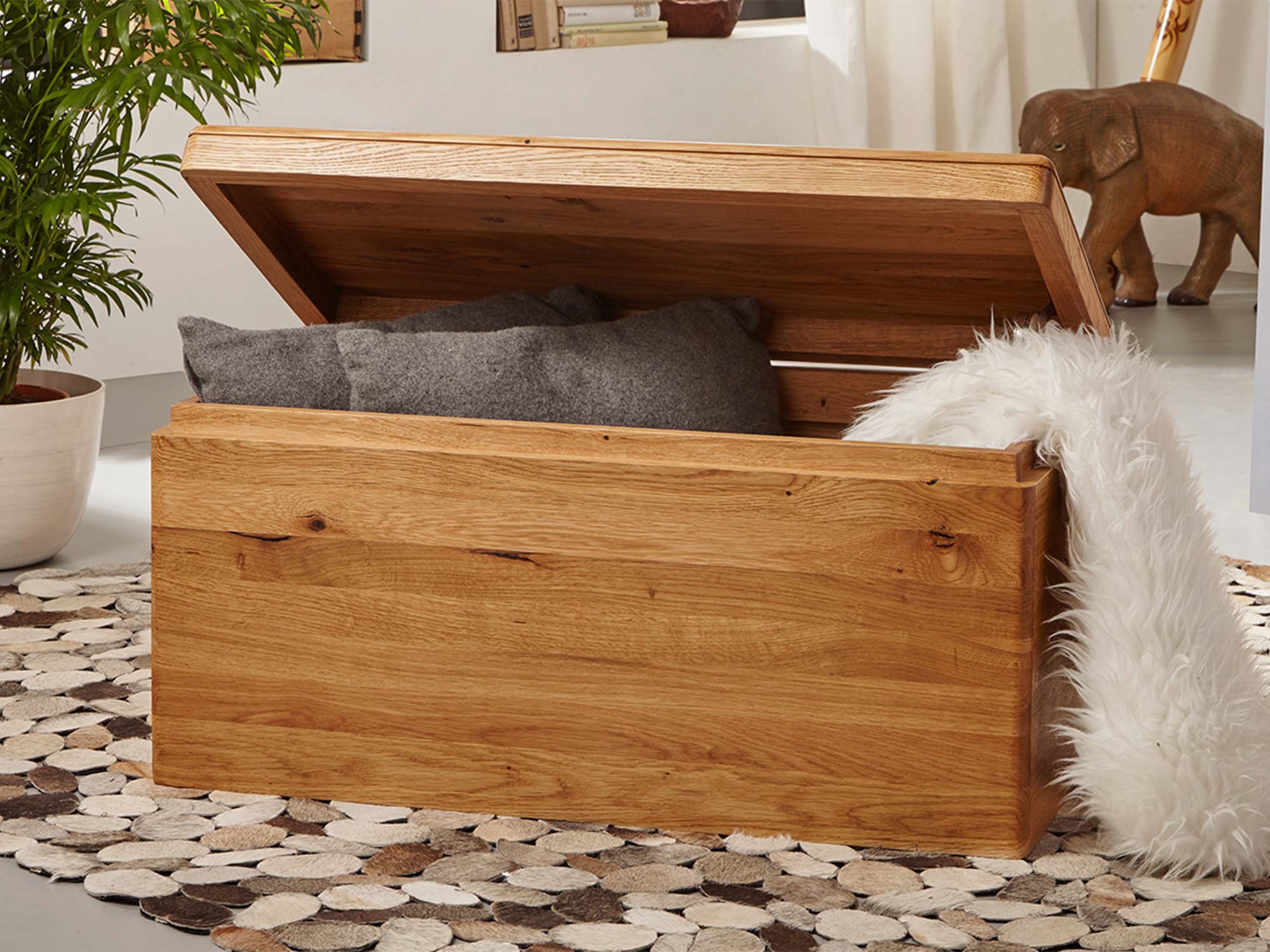 Drewniana skrzynia do przechowywania