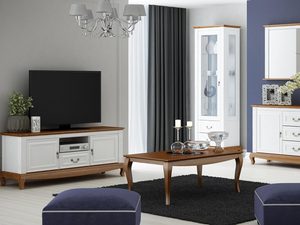 Miniaturka 5 - Nowoczesna aranżacja salonu z granatowymi dodatkami