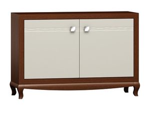 Miniatúra 4 - Drevená komoda s vyrezávanými nohami a dekoratívnymi úchytkami v retro štýle do elegantného interiéru