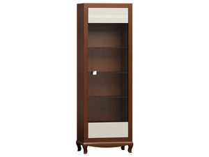 Miniatura 4 - Klasická vitrína s prosklenými dveřmi a vyřezávanými nohami ve vintage stylu do elegantního interiéru