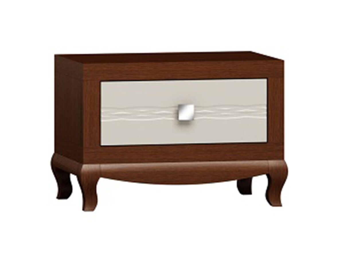 Nachttisch Bianco Crema/kastanienbraun Largo L21 Styl