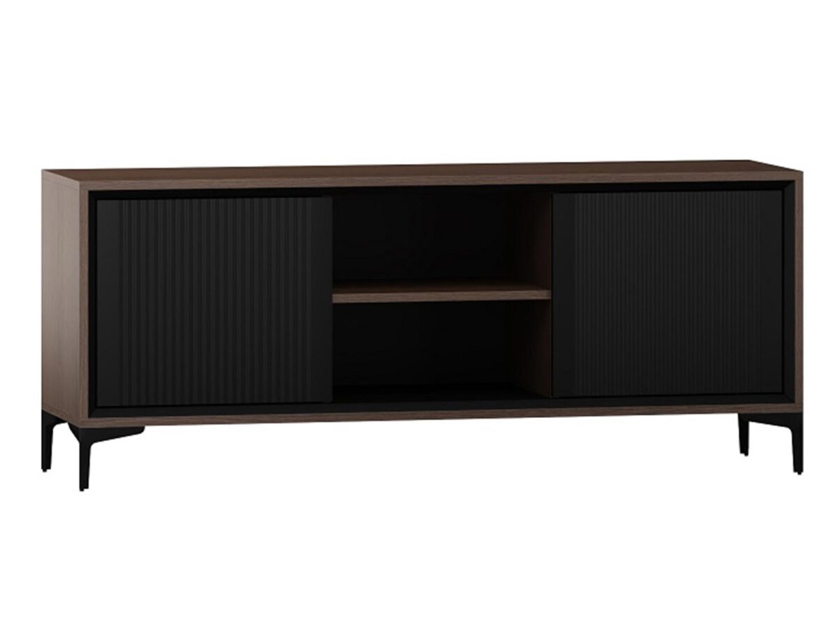 Stilvolles geriffeltes TV-Lowboard Linea LN02