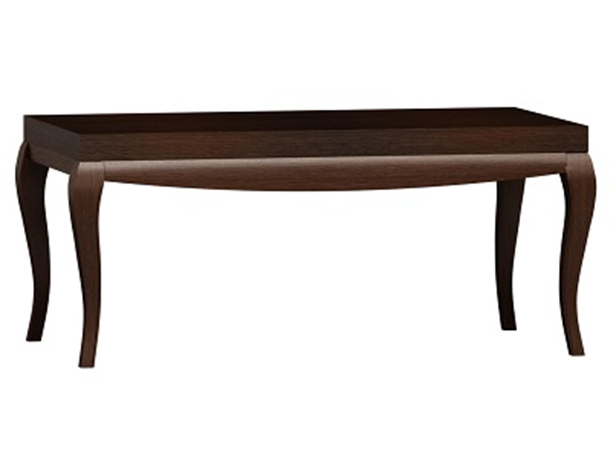 Klasyczny stół z rzeźbionymi nogami i ciemnym drewnianym blatem do stylowego wnętrza Klasyczny stół z rzeźbionymi nogami i ciemnym drewnianym blatem do stylowego wnętrza