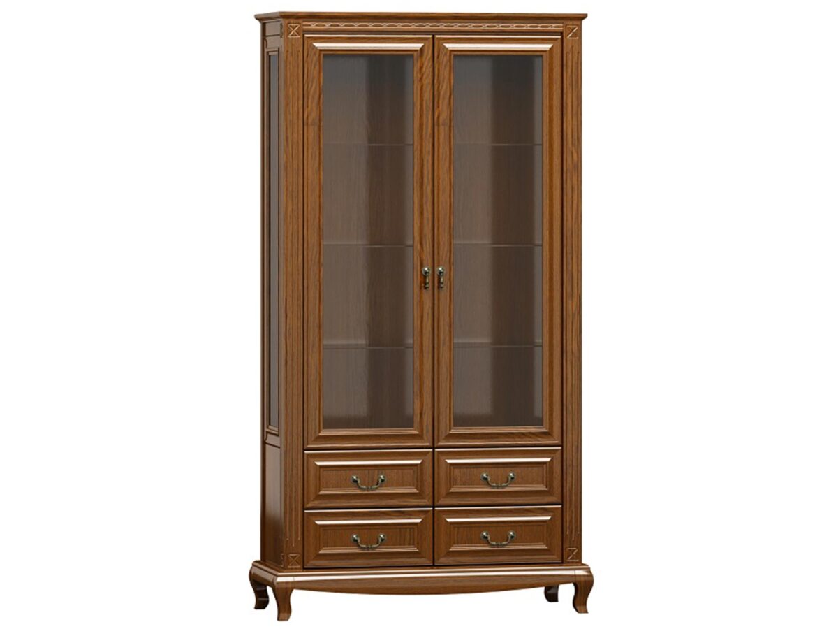 Stilvolle Vitrine Nussbaum Kashmir R14
