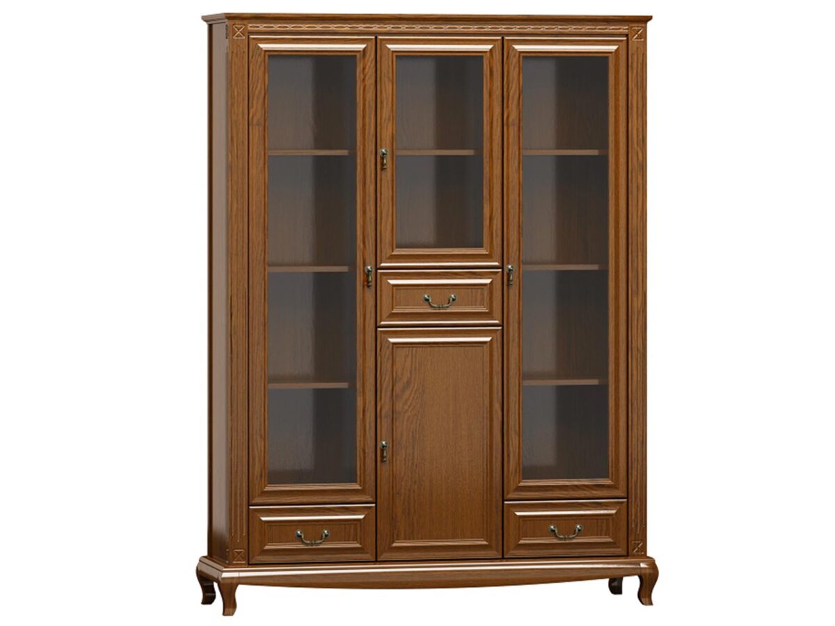 Klassische Vitrine Nussbaum Kashmir R15