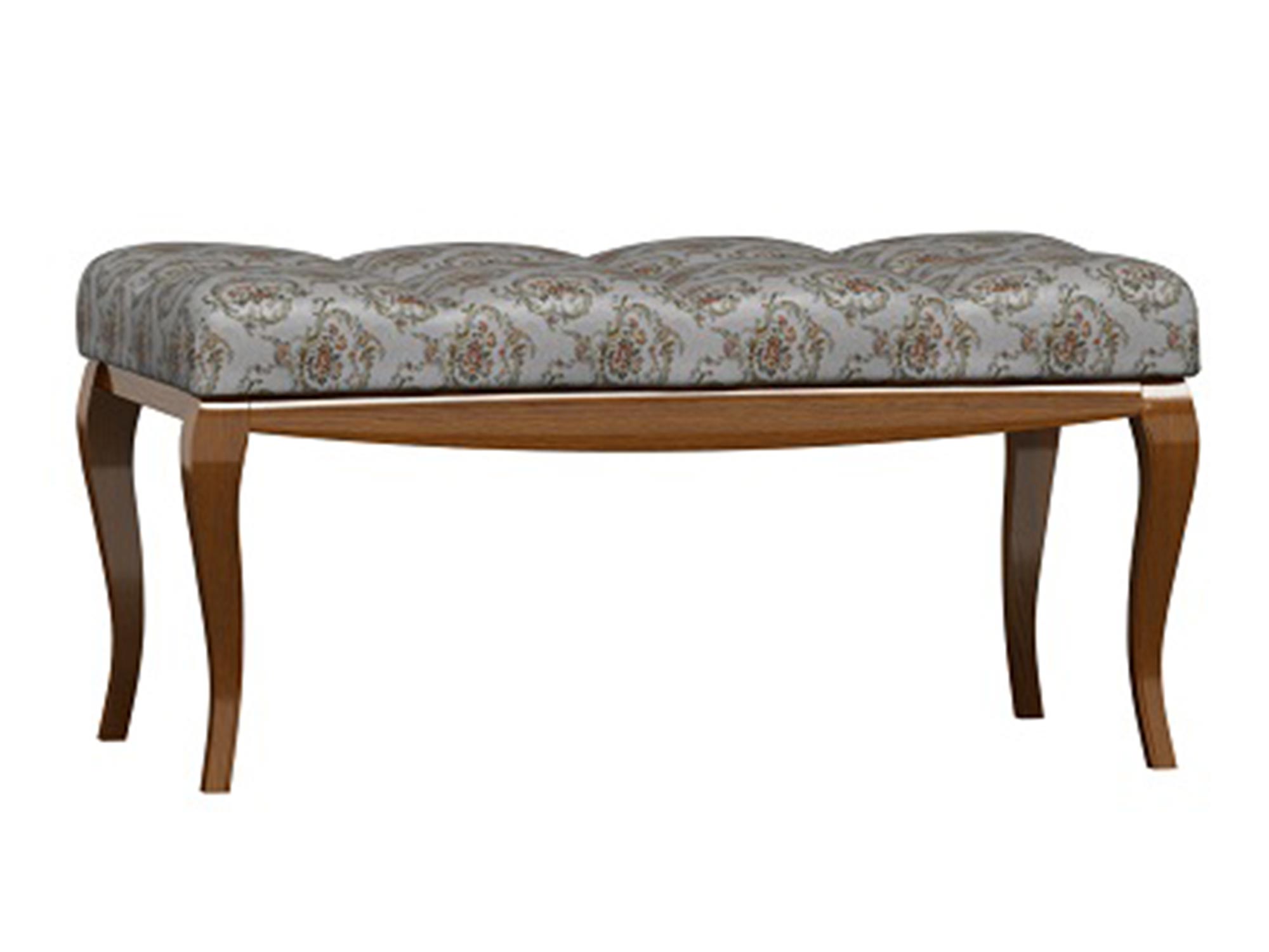 Ławka z tapicerowanym siedziskiem i giętymi nogami w stylu retro do eleganckiego przedpokoju Ławka z tapicerowanym siedziskiem i giętymi nogami w stylu retro do eleganckiego przedpokoju
