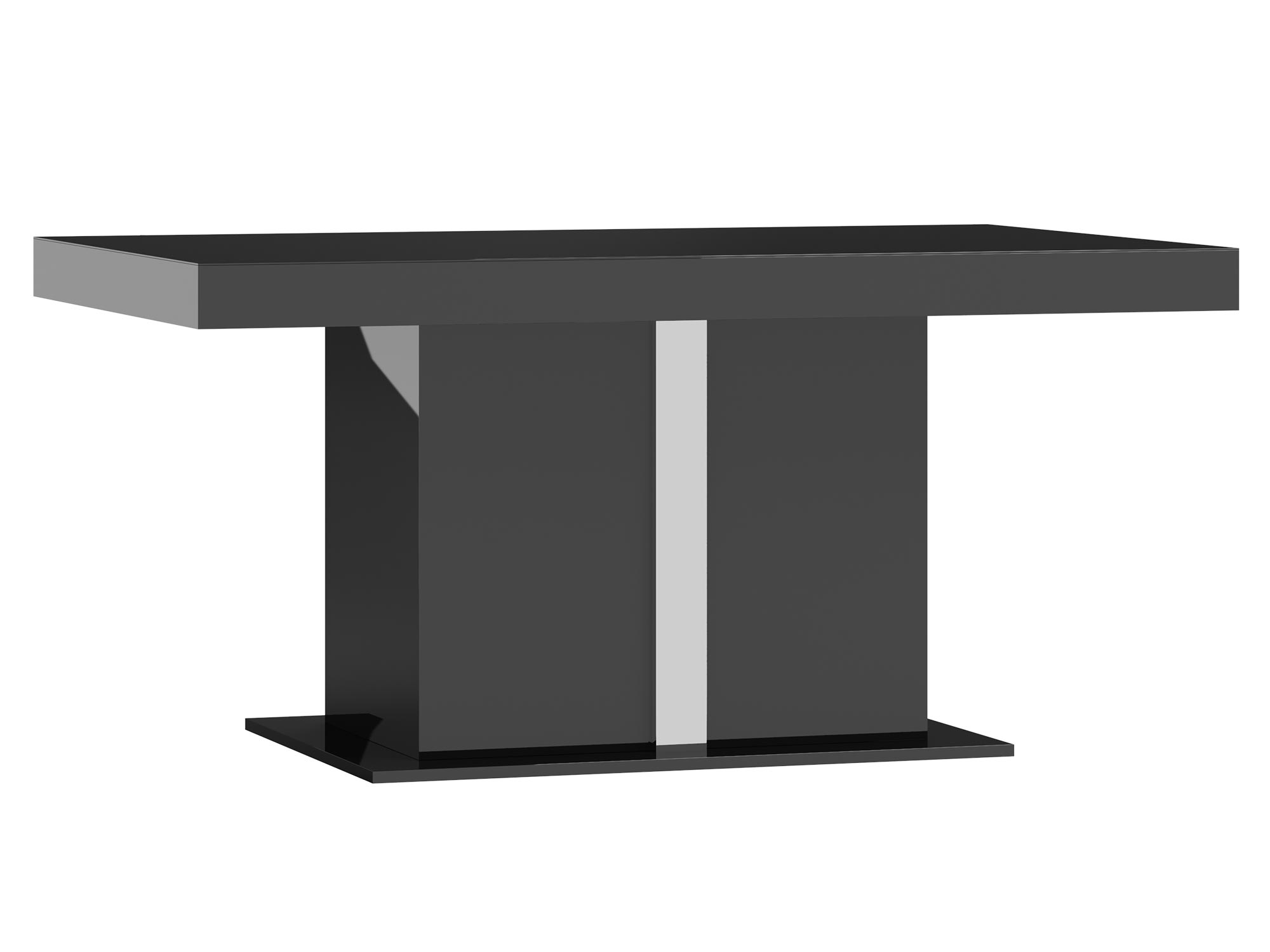 Nowoczesny stół z solidną podstawą w kolorze czarnym Nowoczesny stół z solidną podstawą w kolorze czarnym