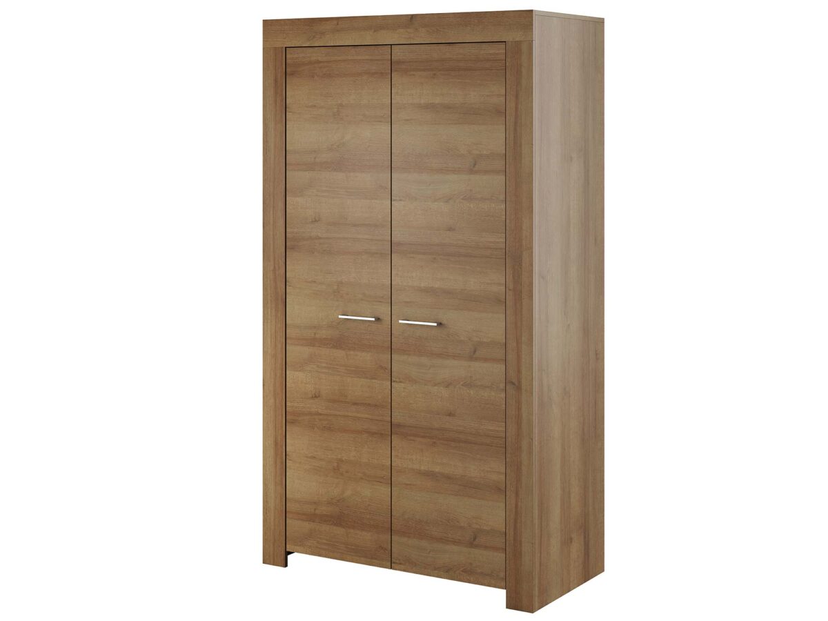 Dvoudveřová šatní skříň 110 cm v dekoru Dub Riviera Niebo