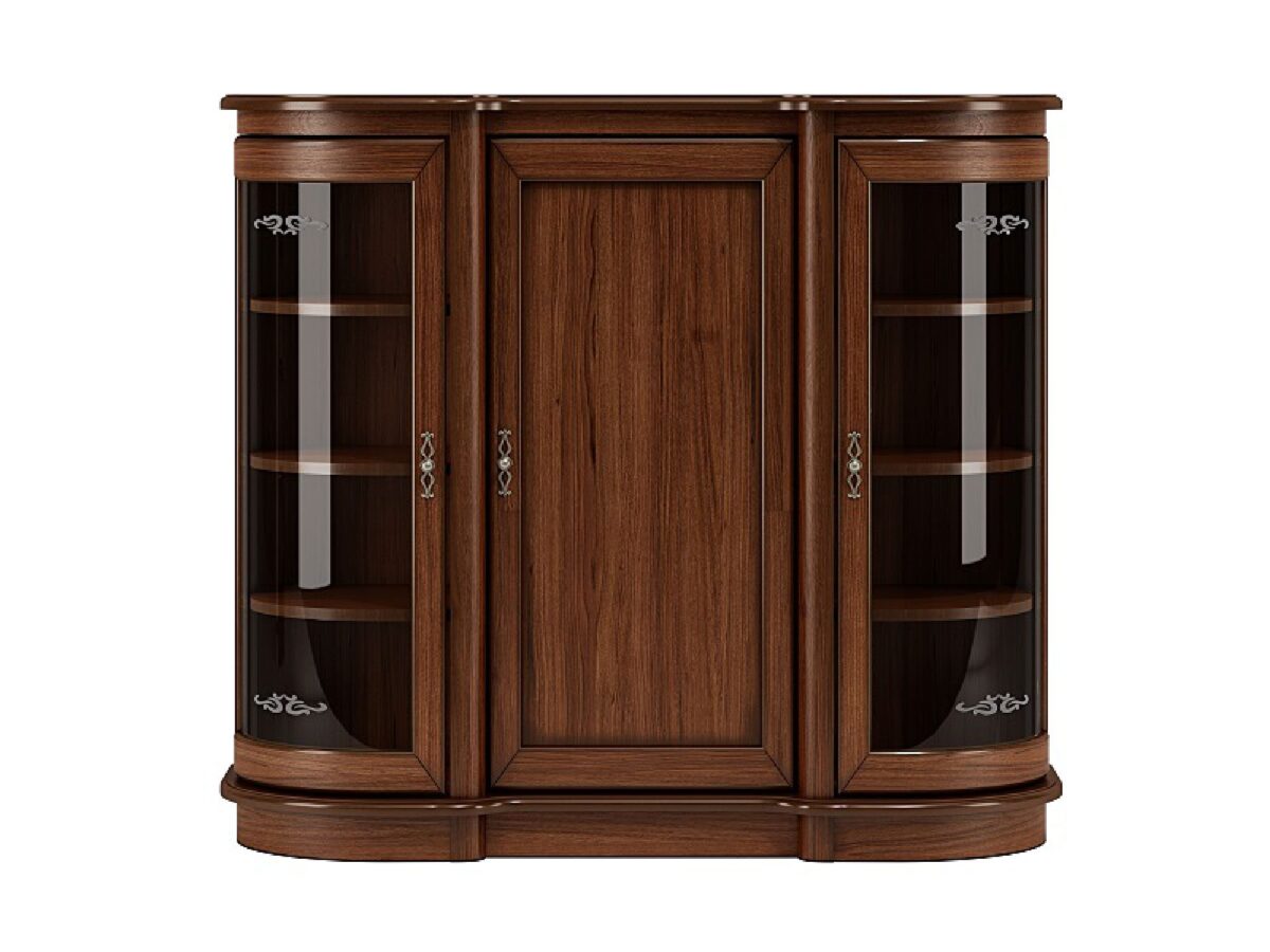 Kommode mit Barfach Nussbaum Wersal W10