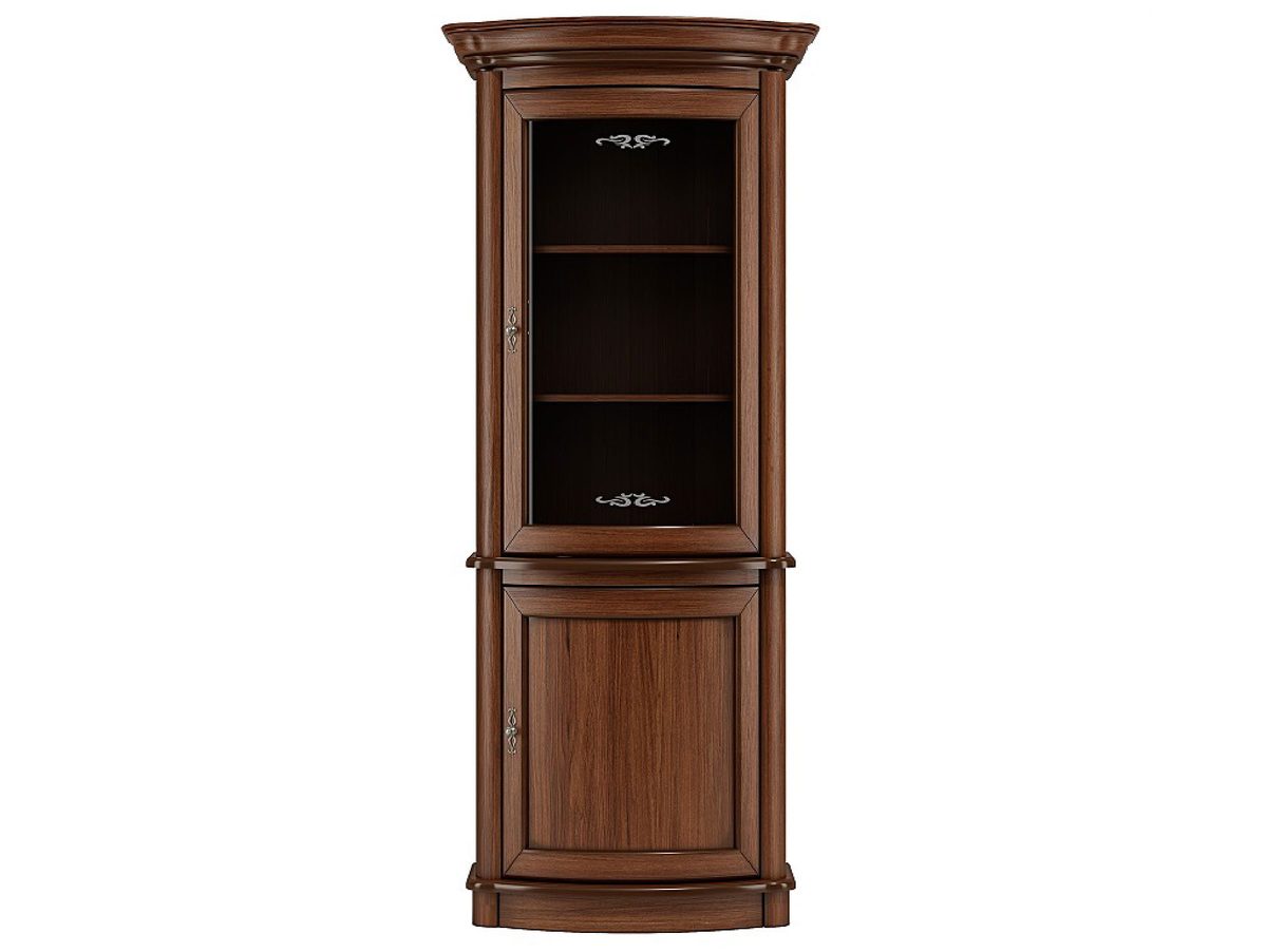 Elegantní ořechová vitrína WERSAL W17+W18