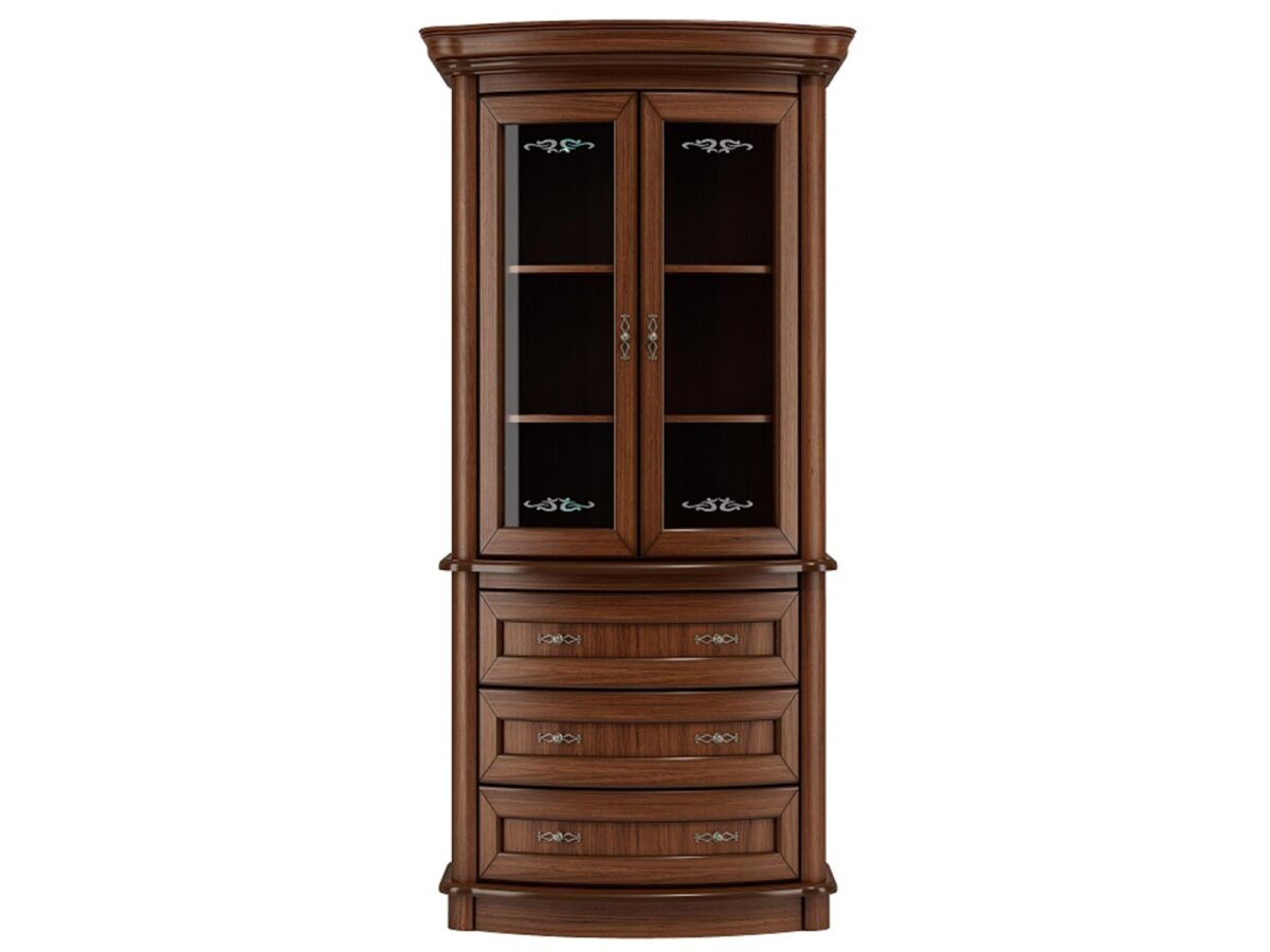 Klassische Vitrine Braun Wersal W19+W20