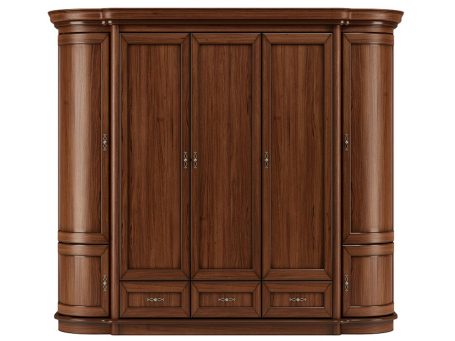 Drewniana duża szafa w kolorze ciemnego drewna