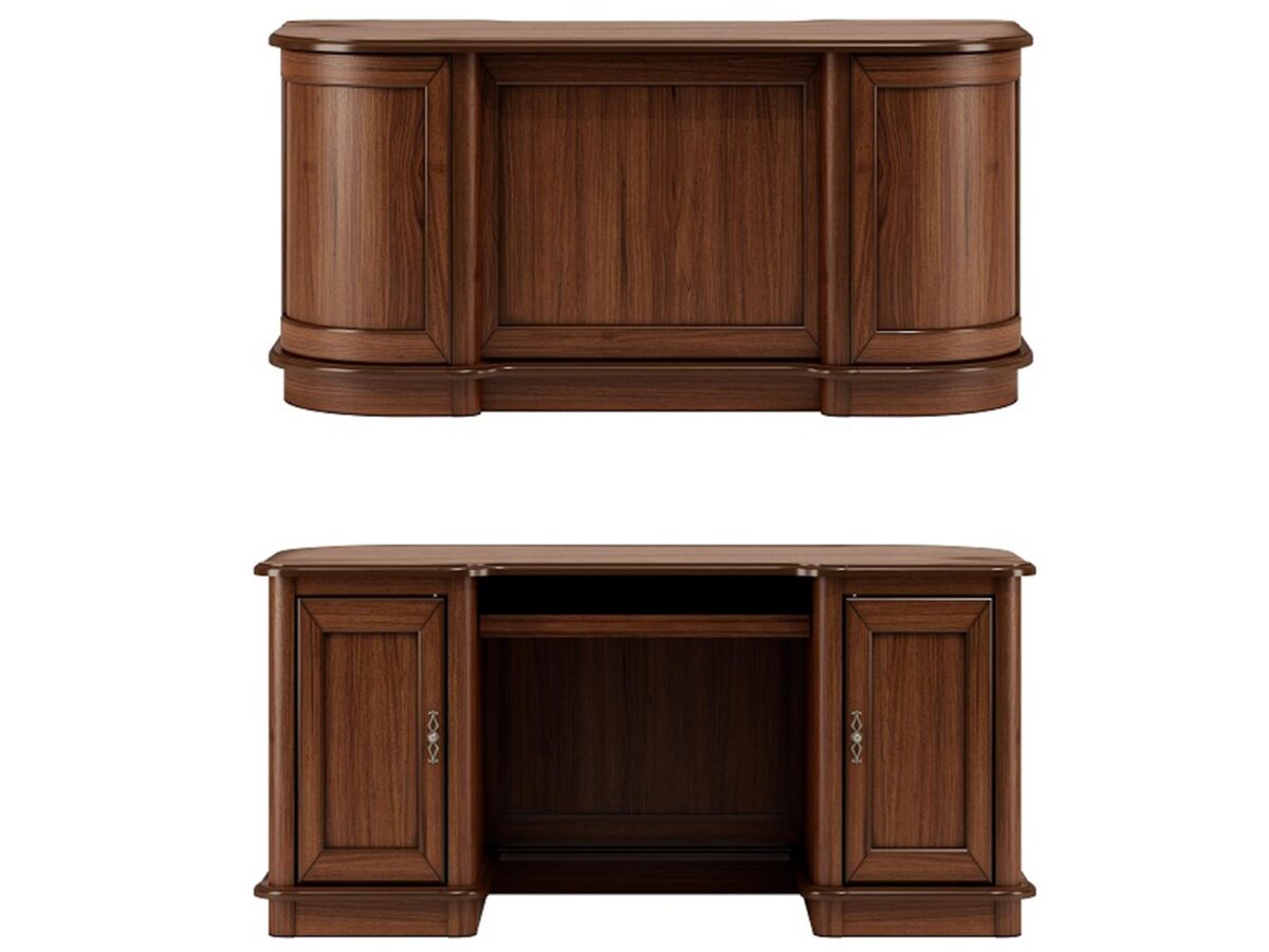 Eleganter Schreibtisch Nussbaum Wersal W35