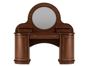 Miniatúra 5 - Drevený toaletný stolík so zrkadlom, klasický štýl, tmavé drevo
