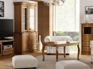 Miniaturka 7 - Drewniane łóżko z ozdobnym wezgłowiem i klasycznym wykończeniem do eleganckiej sypialni