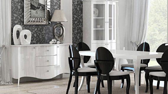 Miniaturka 2 - Meble w połysku w eleganckiej aranżacji jadalni