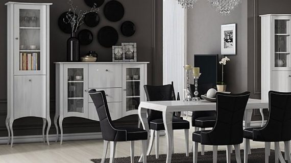 Miniaturka 4 - Jadalnia z eleganckim stołem w kolorze białym