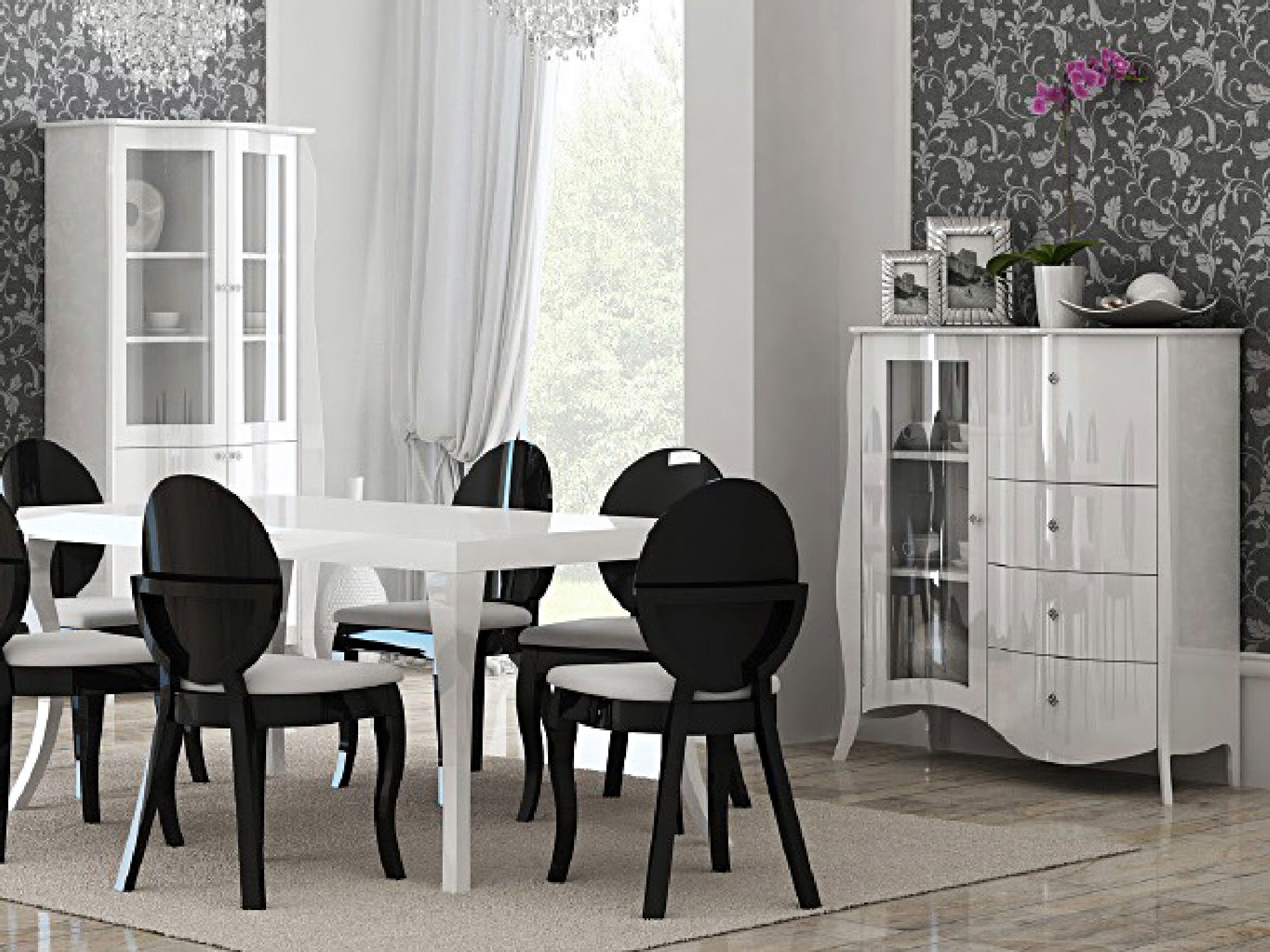 Jadalnia w stylu glamour Jadalnia w stylu glamour