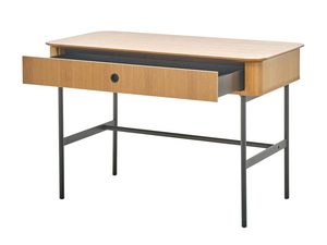 Miniatura 1 - Dřevěné psací stůl s kovovými nohami, loftový styl, dub masivního dřeva