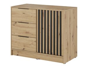 Miniatura 1 - Komoda s dřevěnými čely a černými panelami, styl loftow