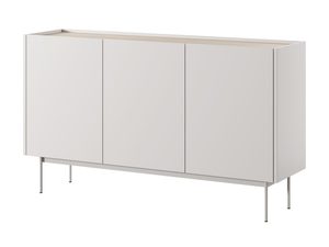 Miniatura 7 - Bílá komoda se třemi dveřmi a kovovými nohami, moderní styl