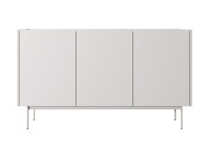 Miniatura 6 - Bílá komoda se třemi dveřmi a kovovými nohami, moderní design