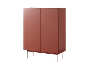 Miniatura 2 - Červená komoda s kovovými nohami