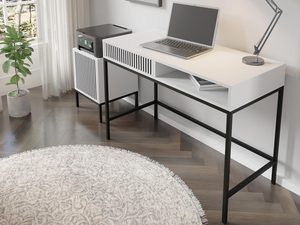 Miniatura 14 - Moderní bílá toaletní stolek z svislými lištami, styl minimalistický