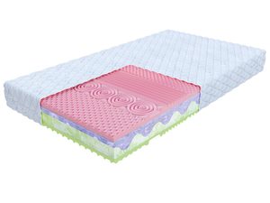 Miniatúra 3 - Rez matraca s memory penou a vreckkovými sprežinami v bielej a ružovej farbe