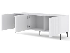 Miniatura 4 - TV skříňka v barvě bílým s otevřenými drzwiczkami