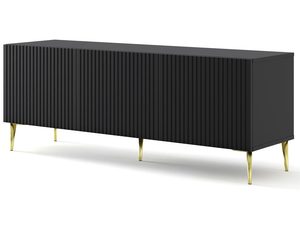 Miniatura 13 - TV skříňka černá, zlaté nožky - Moderní forma, luxusní akcent, minimalistický design.