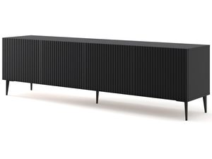 Miniaturka 15 - Szafka RTV z czarnymi frontami - Nowoczesna forma, kontrastująca czerń, idealna do eleganckich wnętrz.