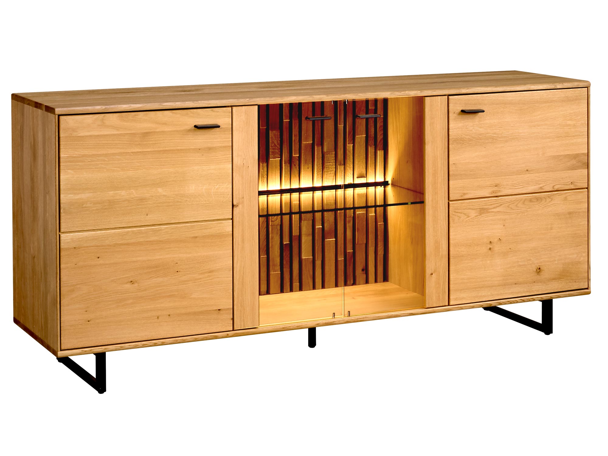 Komoda drewniana z podświetleniem LED