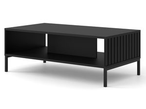 Miniaturka 2 - Nowoczesna czarna ława z pionowymi listwami, styl industrialny