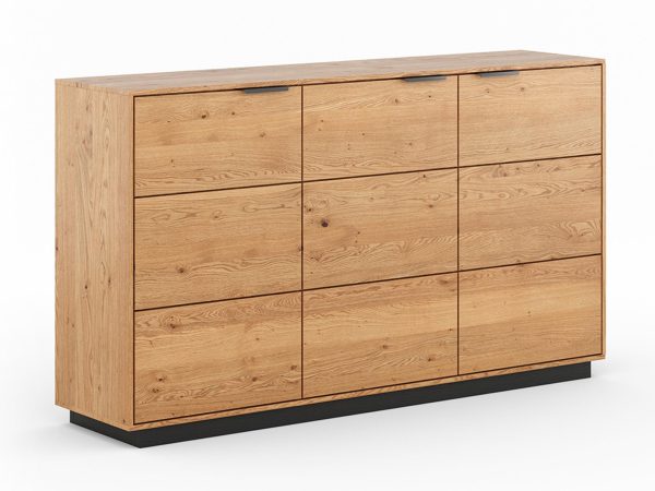 Moderní komoda dubová z subtelnym kresbou dřeva dřeva