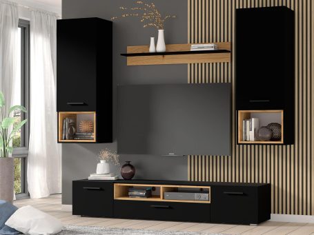 Aranżacja salonu z zestawem mebli