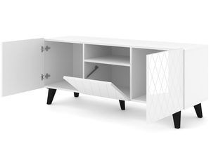 Miniatura 9 - TV skříňka na czarnych nožkách s bílými čely