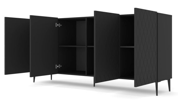 Miniaturka 2 - Duża komoda z czarnymi metalowymi nogami