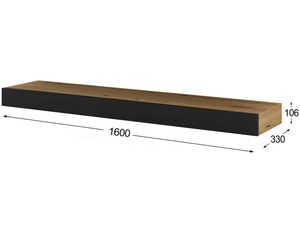 Miniaturka 3 - Półka ścienna z litego dębu o długości 1600 mm w minimalistycznym stylu