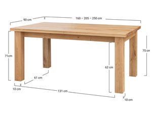 Miniaturka 15 - Drewniany stół dębowy z wymiarami, nowoczesny design