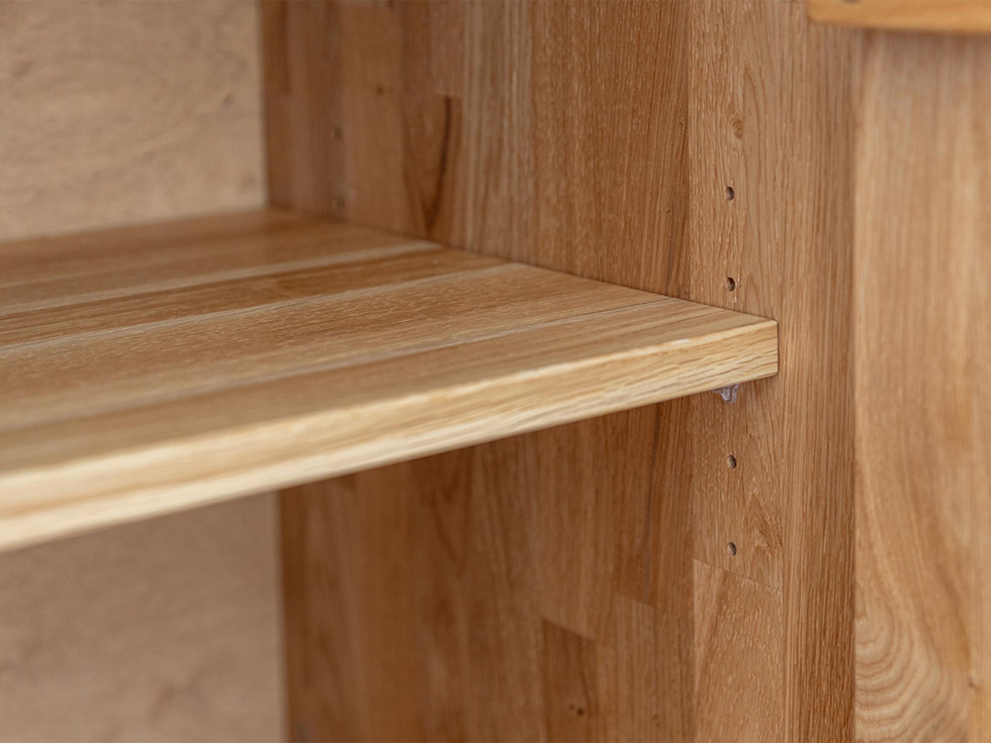 Wnętrze szafki RTV z półkami do przechowywania