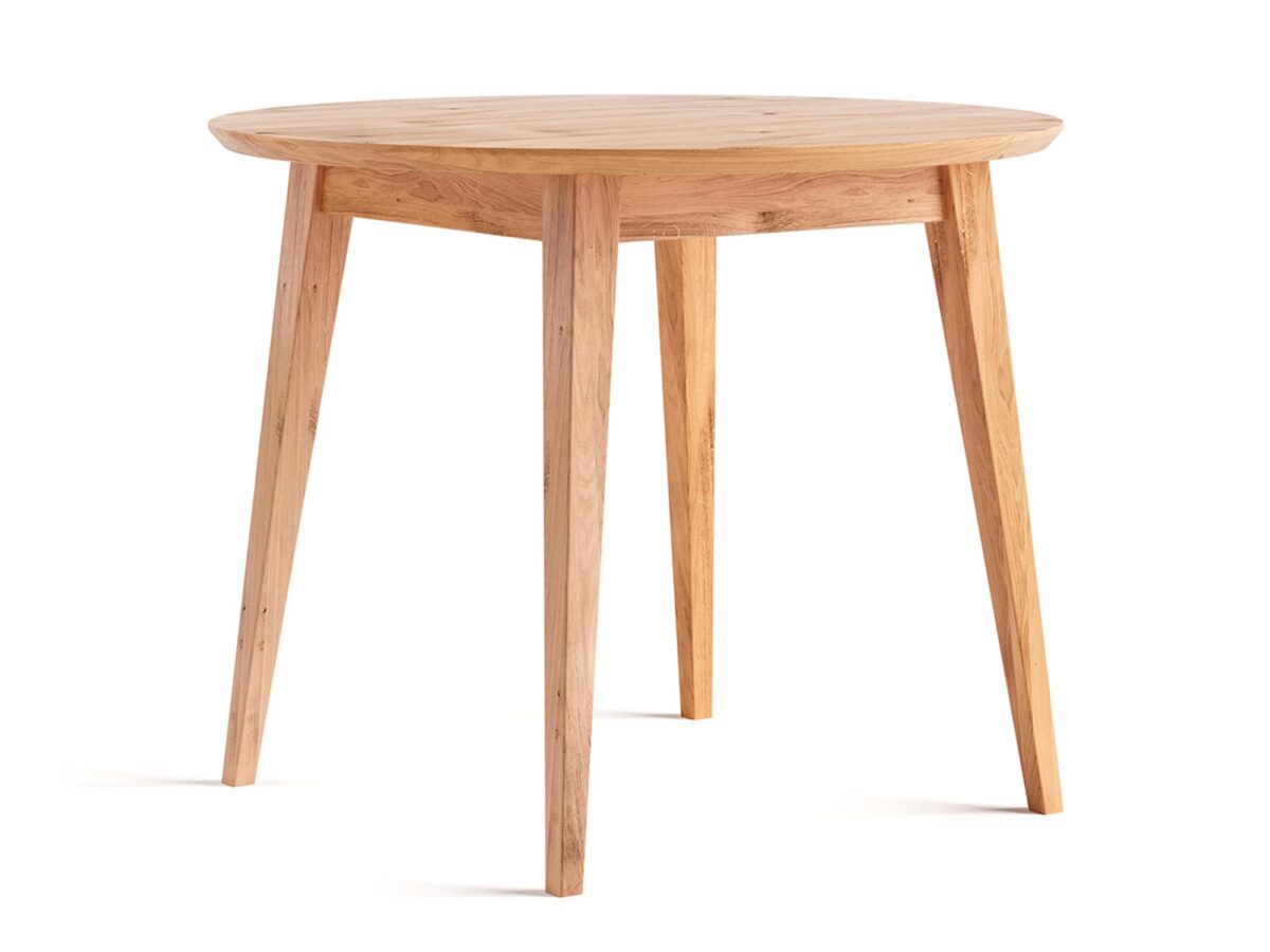 Okrągły Stół Dębowy 90 cm Basic