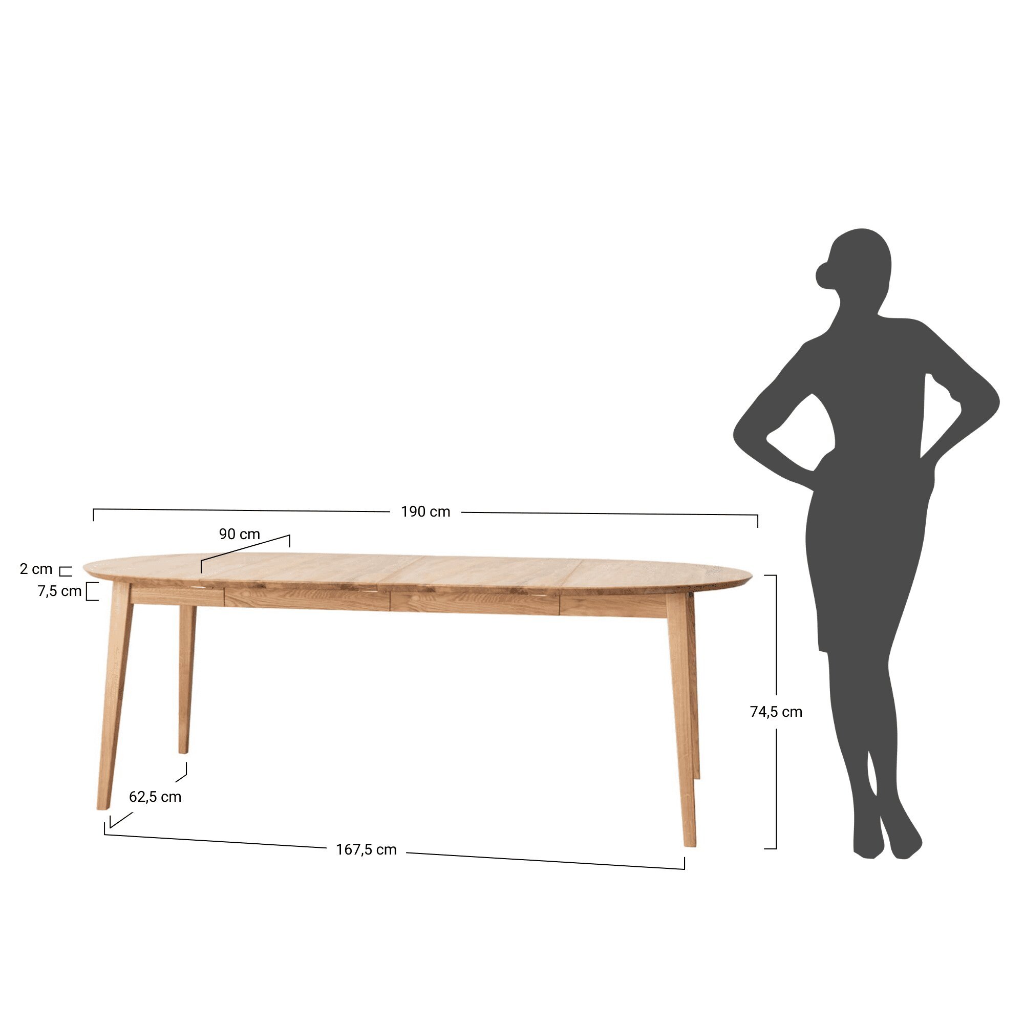 Nowoczesny stół dębowy, funkcjonalny design do jadalni