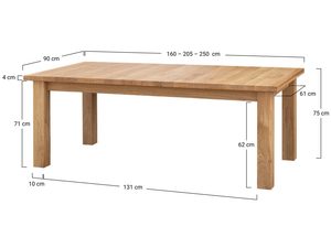 Miniaturka 14 - Drewniany stół dębowy z funkcją rozkładania, nowoczesny design