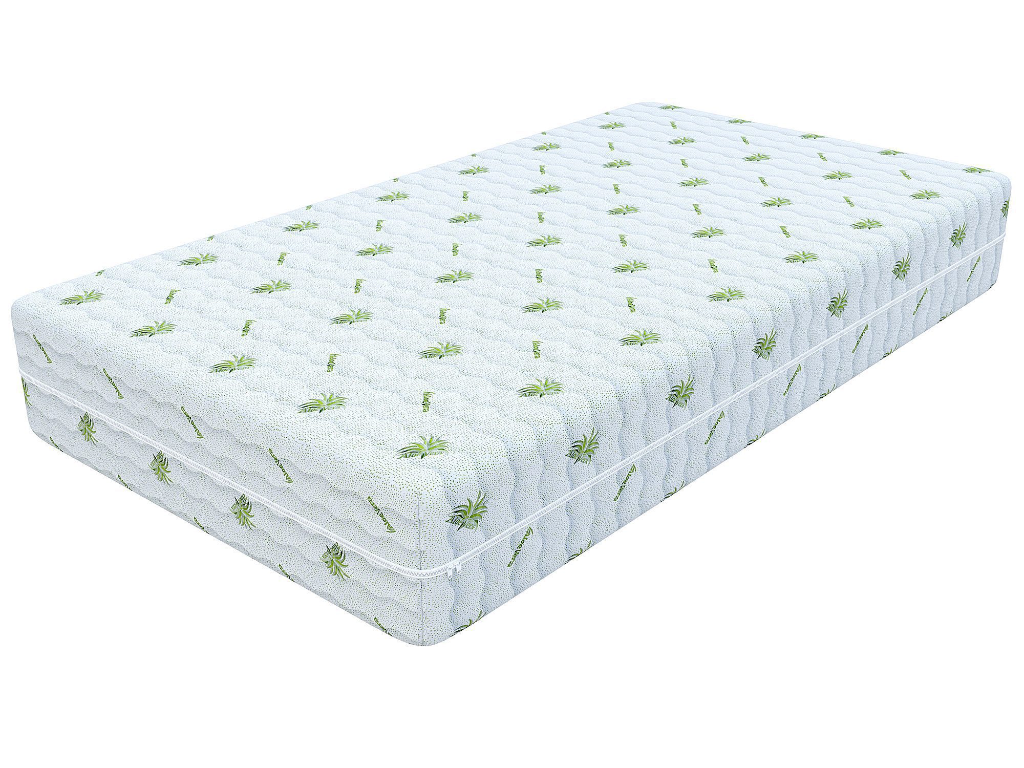 Detal pokrowca na materac z włóknami bambusa kolor biały