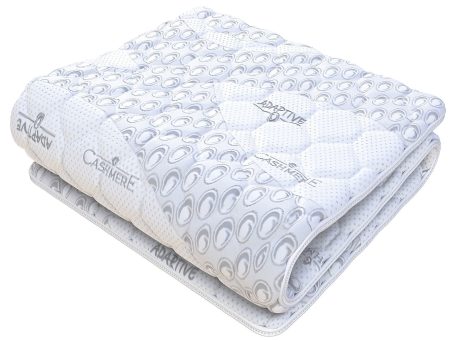 Detal materaca z pokrowcem z włóknami bambusa kolor biały