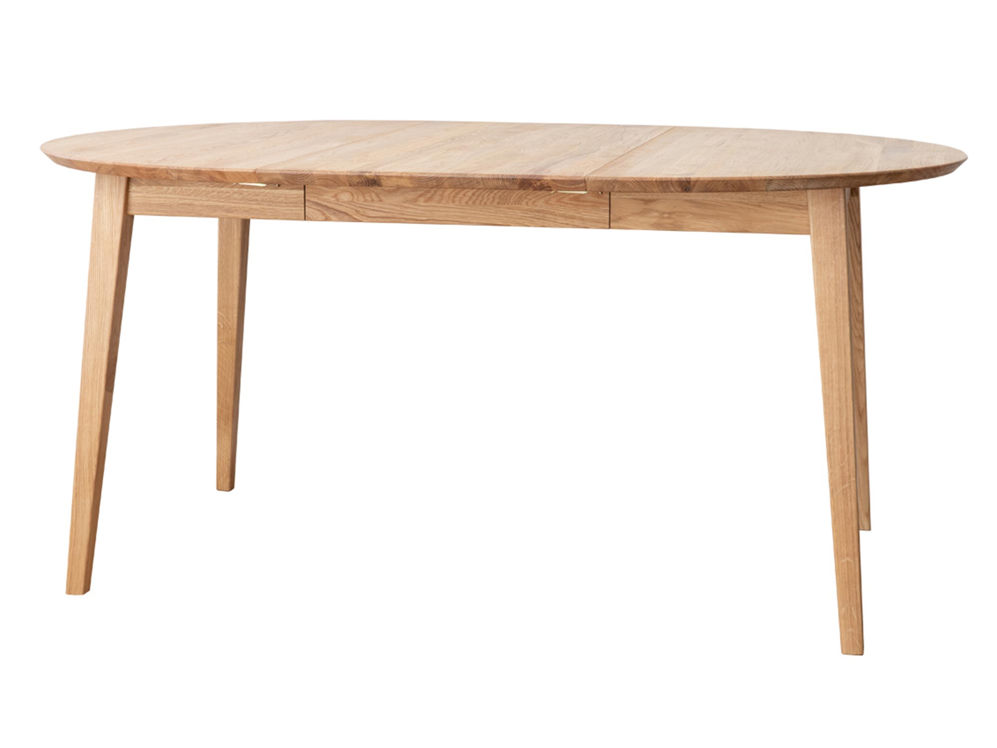 Okrągły stół dębowy w stylu skandynawskim, naturalne drewno