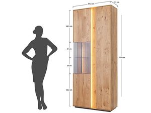 Miniaturka 11 - Nowoczesna witryna z drewna dębowego i oświetleniem